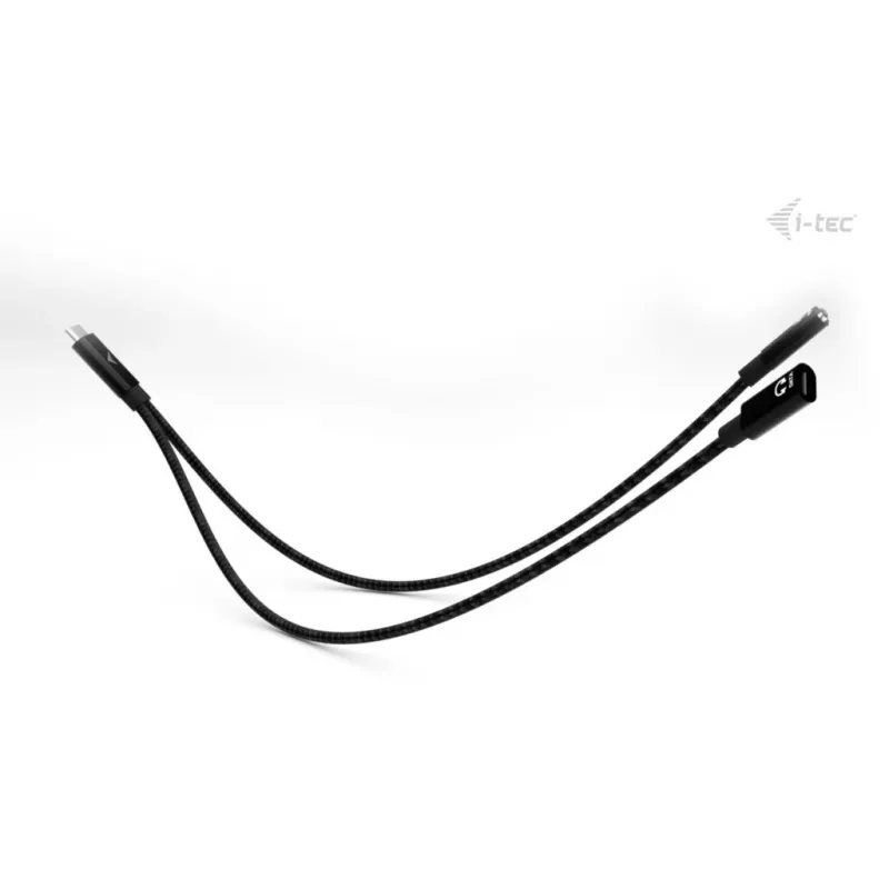 i-tec USB-C laido skirstytuvas garsui/duomenims + Power Delivery 100W