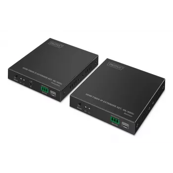 DIGITUS HDMI pluošto prailgintuvų rinkinys - 4K/60Hz, 40 km/300 m, juodas