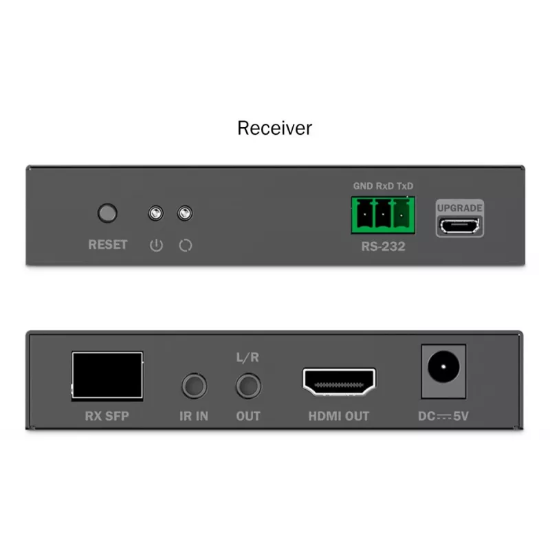 DIGITUS HDMI pluošto prailgintuvų rinkinys - 4K/60Hz, 40 km/300 m, juodas