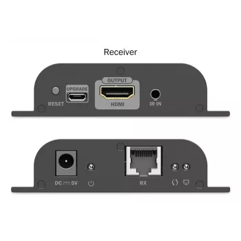DIGITUS HDMI IP Extender rinkinys – 4K/60Hz 120/200 m, vienas prie daugelio, CAT, juodas