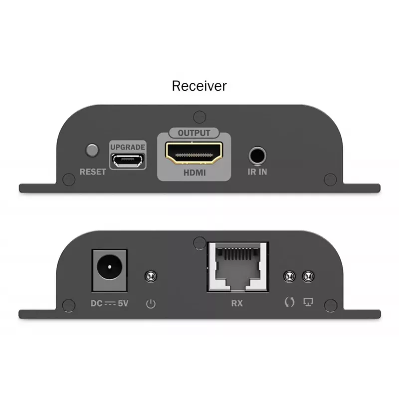 DIGITUS HDMI IP Extender rinkinys – 4K/60Hz 120/200 m, vienas prie daugelio, CAT, juodas