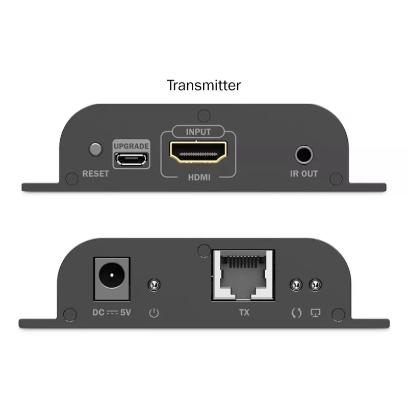 DIGITUS HDMI IP Extender rinkinys – 4K/60Hz 120/200 m, vienas prie daugelio, CAT, juodas