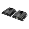 DIGITUS HDMI IP Extender rinkinys – 4K/60Hz 120/200 m, PoE, Vienas į Daug, CAT, Juoda