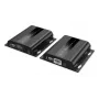 DIGITUS HDMI IP Extender rinkinys – 4K/60Hz 120/200 m, PoE, Vienas į Daug, CAT, Juoda