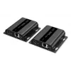 DIGITUS HDMI IP Extender rinkinys – 4K/60Hz 120/200 m, PoE, Vienas į Daug, CAT, Juoda
