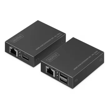 DIGITUS HDMI KVM išplėtimo rinkinys - 4K/30Hz 40/70m PoC juodas