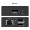 DIGITUS HDMI KVM išplėtimo rinkinys - 4K/30Hz 40/70m PoC juodas