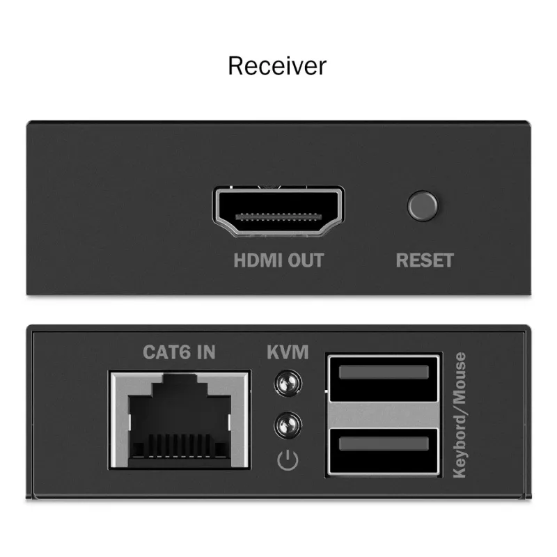 DIGITUS HDMI KVM išplėtimo rinkinys - 4K/30Hz 40/70m PoC juodas