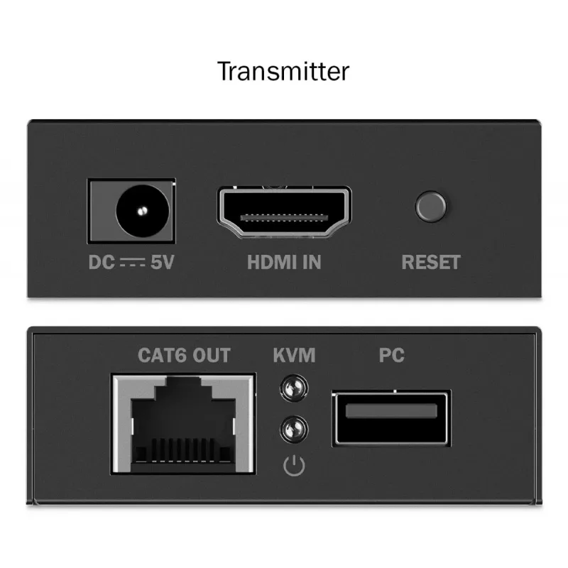 DIGITUS HDMI KVM išplėtimo rinkinys - 4K/30Hz 40/70m PoC juodas