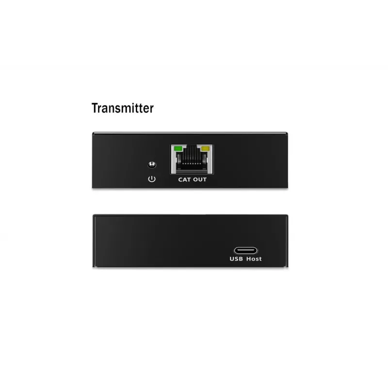 USB 3.2 Gen1 CAT prailgintuvas DIGITUS DA-73121 — 5 Gbps, 4 prievadai (3× USB-A, 1× USB-C), 100 m, maitinimas nuolatinės srovės