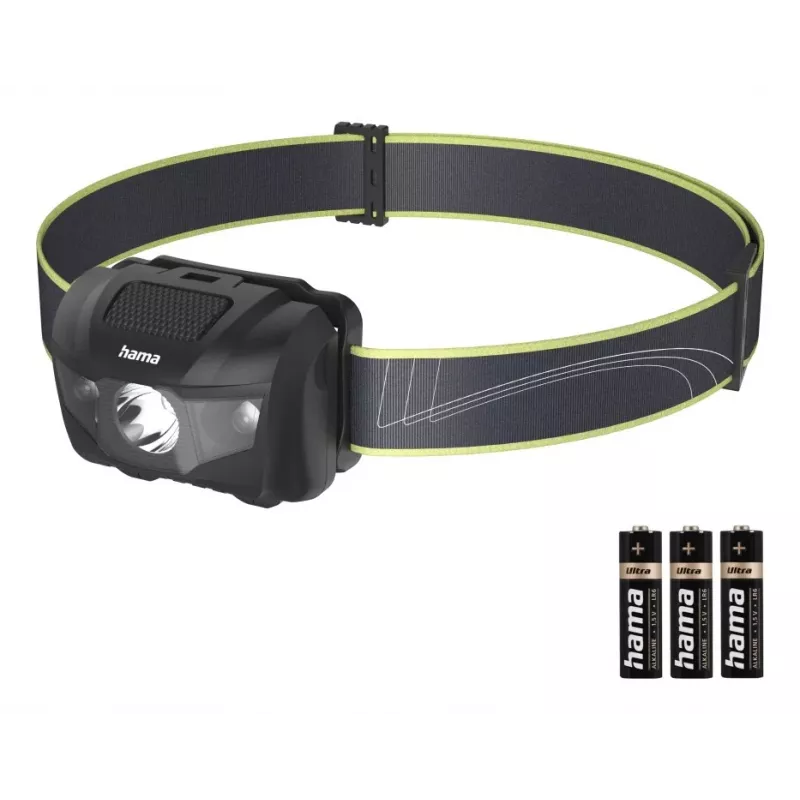 Hama HL200 galvos žibintuvėlis LED juodas/mėlynas/geltonas