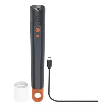 Įkraunamas LED žibintuvėlis HAMA FLX1200-C — aliuminis, atsparus smūgiams, 4 režimai + SOS