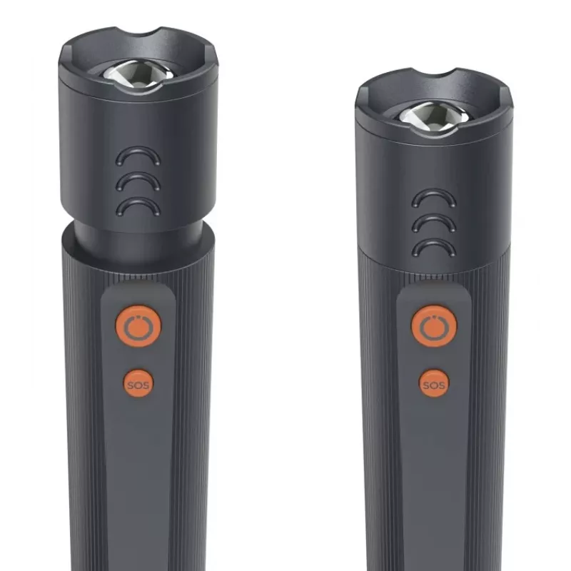 Įkraunamas LED žibintuvėlis HAMA FLX1200-C — aliuminis, atsparus smūgiams, 4 režimai + SOS