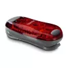 Hama LED įspėjamoji šviesa su spaustuku, 2 vnt., 3 šviesos režimai, IP44, CR2032 baterija, juoda/raudona