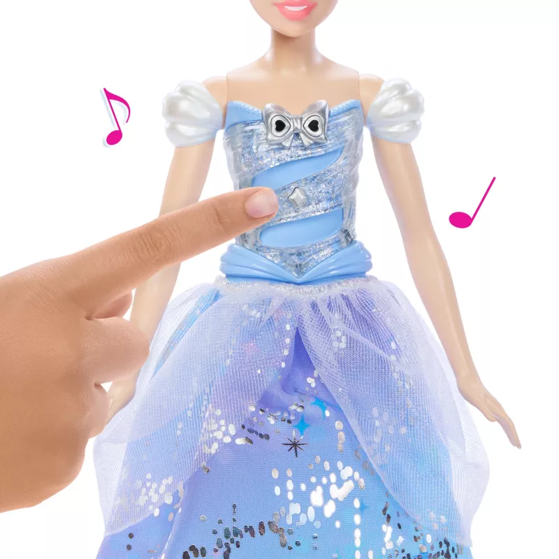 Disney Princess Enchanted Ballgown Pelenės mados lėlė su šviesomis ir garsu, įkvėpta filmo
