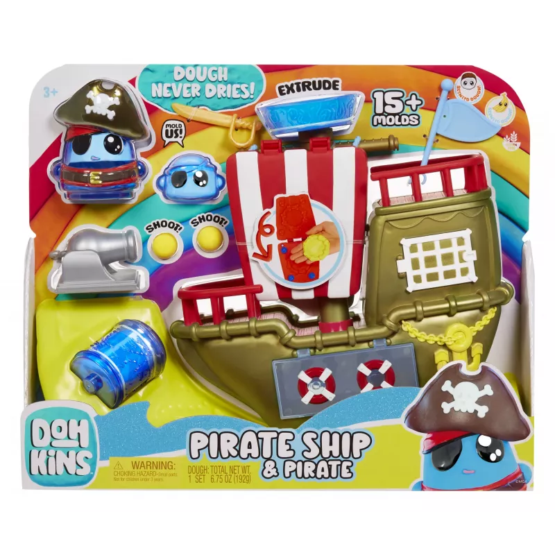 MGA Entertainment DohKins Piratų Laivo Žaidimų Rinkinys, Modeliavimo masės rinkinys, Įvairiaspalvis, Vaikas, Berniukas/Mergaitė, 3 m., 99 m.