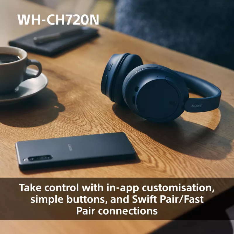 Ausinės Sony WH-CH720N CE7 belaidės, triukšmo slopinimas