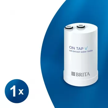 BRITA ON TAP V CU CE2 keičiama kasetė vandens filtrui, 4 pakopų, 600 L talpa, balta