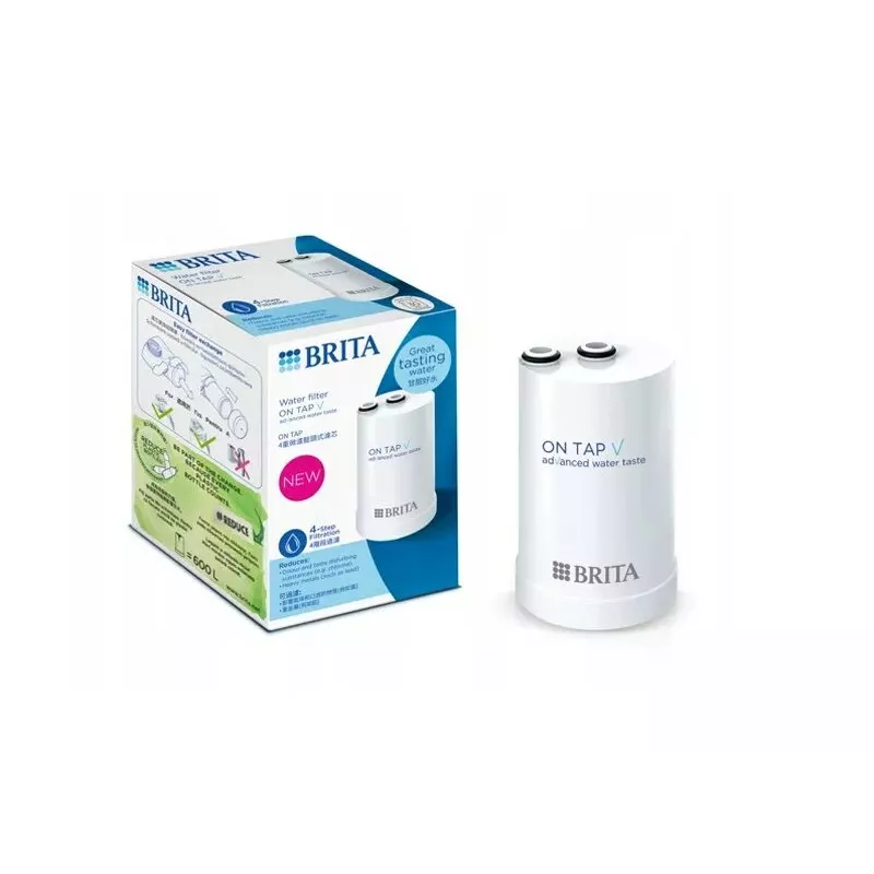 BRITA ON TAP V CU CE2 keičiama kasetė vandens filtrui, 4 pakopų, 600 L talpa, balta