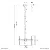 Lubinis laikiklis Neomounts CL35-440BL16XL maks. 50 kg 37-70 colių