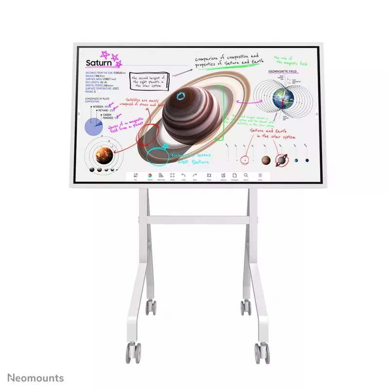Neomounts FL50-515WH1 Samsung Flip mobilus vežimėlis 55–65 colių ekranams, sukamas, reguliuojamo aukščio, baltas