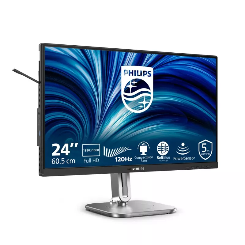Philips 4000 serijos 24B2N4200/00 monitorius 60,5 cm (23,8 colio) 1920 x 1080 pikselių Full HD LCD pilkas
