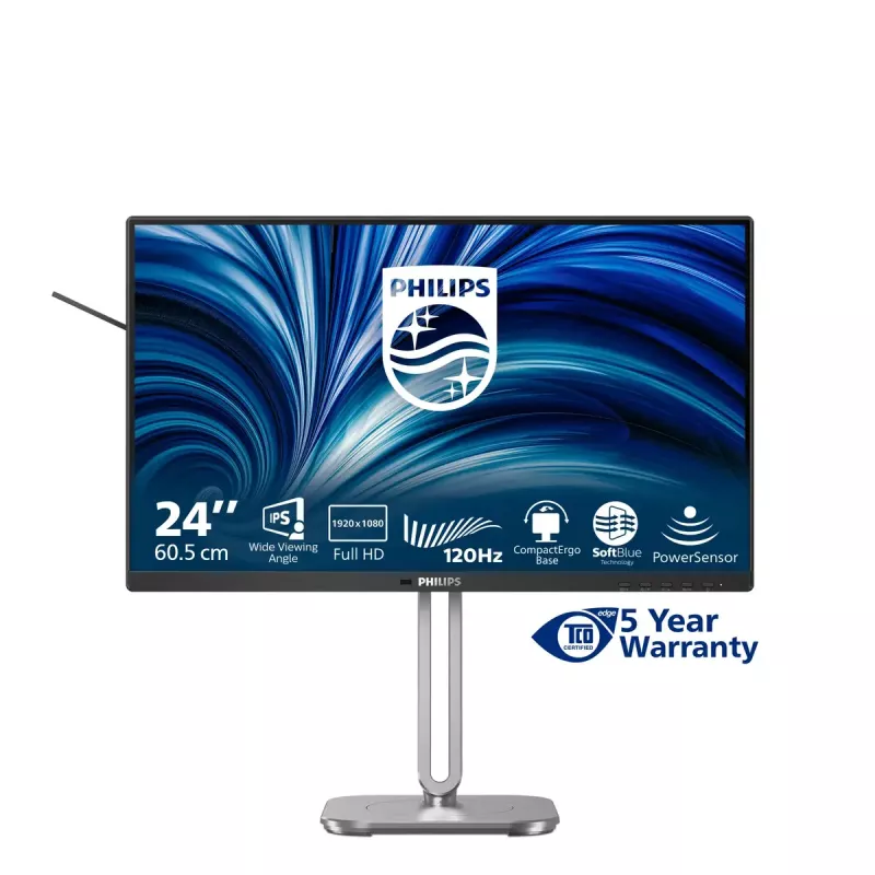 Philips 4000 serijos 24B2N4200/00 monitorius 60,5 cm (23,8 colio) 1920 x 1080 pikselių Full HD LCD pilkas