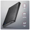 Išorinis diskų dėklas Axagon EE25-XA6C aliuminis USB-C 5Gbps – SATA 6G 2.5 colio SSD/HDD