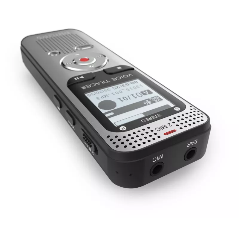 Diktofonas Philips Voice Tracer DVT2015, vidinė atmintis 8 GB, „Flash“ kortelės lizdas, sidabrinis, 2370 h įrašymo laikas