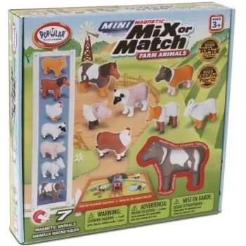 MALIK Magnetic Mini Animals Set 62333 – magnetiniai ūkio gyvūnėliai mažiems vaikams