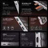 AXAGON HMC-KB-NRD USB 5Gbps centras su klaviatūra, HDMI 4K/60Hz, 3x USB-A, SD/mSD, garsu, PD100, Šiaurės išdėstymas