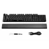 Mechaninė žaidimų klaviatūra be quiet! Light Mount Silent Tactile USB QWERTY JAV anglų, RGB, pilno dydžio, USB-A į USB-C laidas