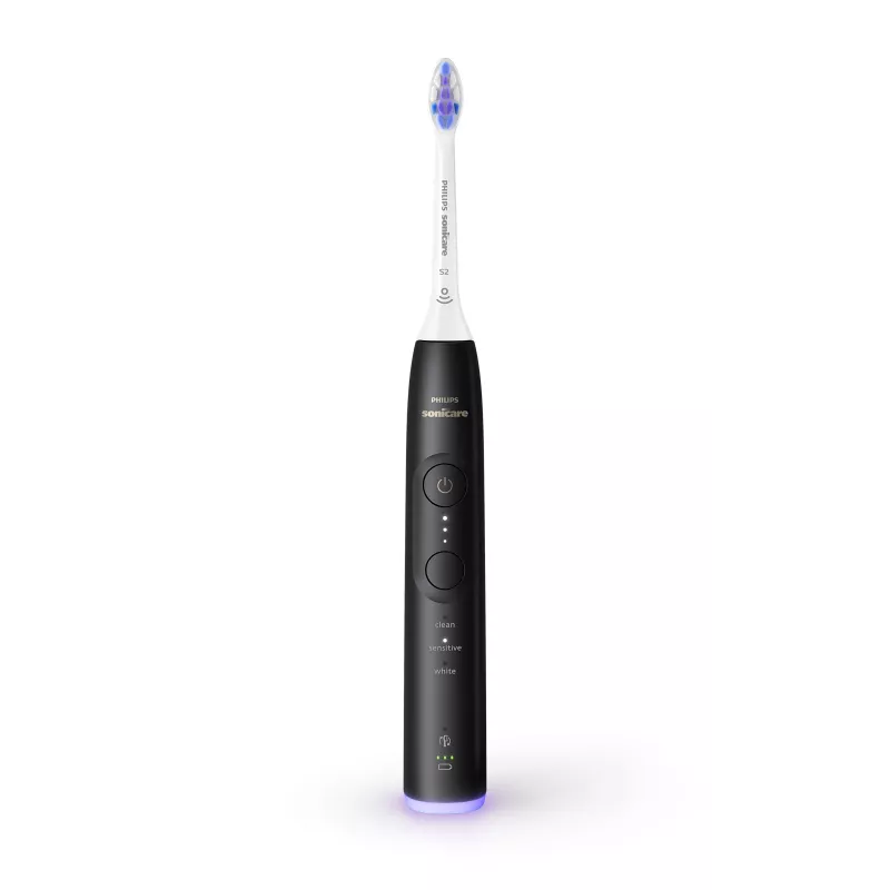 Sonic dantų šepetėlis Philips Series 6500 HX7411/02 — 62 000 jud./min., 3 režimai, slėgio jutiklis, Bluetooth, kelioninis dėklas (juodas)