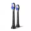 Philips Sensitive HX6052/88 2 vnt. šepetėlių galvutės, juodos, itin minkštos, 3 mėn.