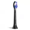 Dantų šepetėlio galvutės Philips HX6054/88 – 4 vnt., itin minkšti šereliai, juodos