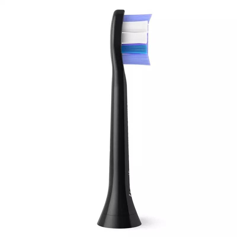 Dantų šepetėlio galvutės Philips HX6054/88 – 4 vnt., itin minkšti šereliai, juodos