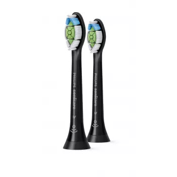 Philips Sonicare Optimal White HX6062/88 2 vnt. šepetėlių galvutės, juodos, 3 mėn., vidutinės, 62000 judesių per minutę