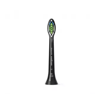Philips Sonicare Optimal White HX6062/88 2 vnt. šepetėlių galvutės, juodos, 3 mėn., vidutinės, 62000 judesių per minutę