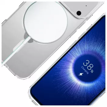 Apsauginis dėklas 3MK Armor MagCase, skirtas Apple iPhone 17 Pro, magnetinis tvirtinimas, permatomas/dūminis