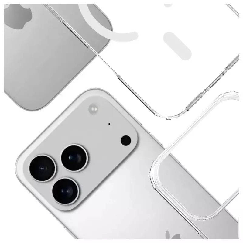 Apsauginis dėklas 3MK Armor MagCase, skirtas Apple iPhone 17 Pro, magnetinis tvirtinimas, permatomas/dūminis