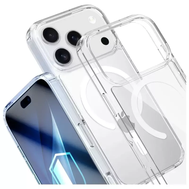 Apsauginis dėklas 3MK Armor MagCase, skirtas Apple iPhone 17 Pro, magnetinis tvirtinimas, permatomas/dūminis