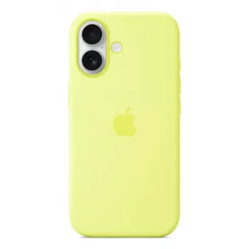 Apple iPhone 17 Silikoninis Dėklas su MagSafe Neon Geltona