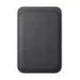 Apple iPhone FineWoven Wallet su MagSafe, juoda Microtwill