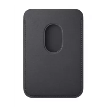 Apple iPhone FineWoven Wallet su MagSafe, juoda Microtwill