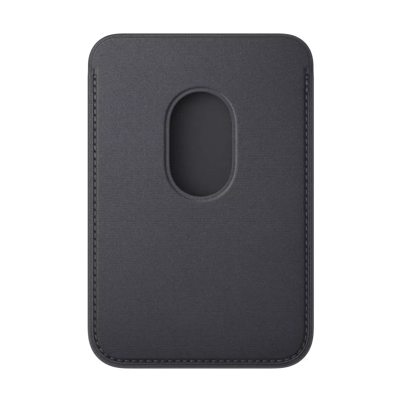 Apple iPhone FineWoven Wallet su MagSafe, juoda Microtwill