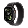 Apple Watch Ultra 3 GPS + Cellular 49mm Juodas Titano Korpusas su Juoda/Anglies Spalvos Trail Loop Dirželiu - M/L