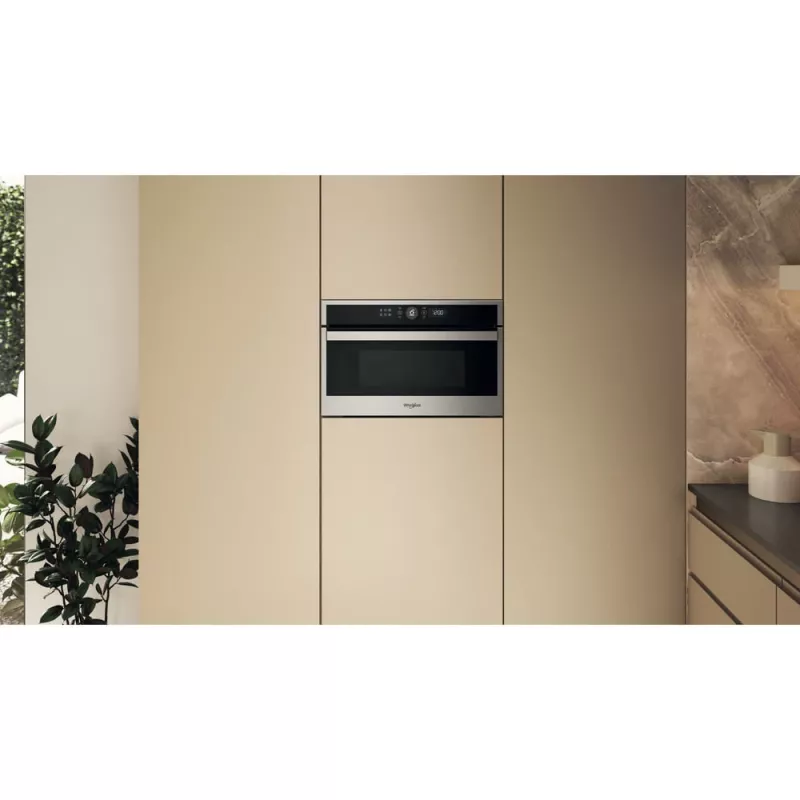 Mikrobangų krosnelė su griliu Whirlpool WMD44MX, įmontuojama, 31 L, 1000 W, nerūdijantis plienas