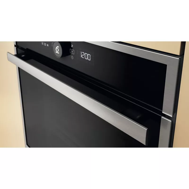 Whirlpool WOI4S8CM1SXA 73 L juodos spalvos nerūdijančio plieno įmontuojama orkaitė