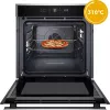 Whirlpool WOI4S8CM1SXA 73 L juodos spalvos nerūdijančio plieno įmontuojama orkaitė