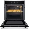 Whirlpool WOI4S8CM1SXA 73 L juodos spalvos nerūdijančio plieno įmontuojama orkaitė